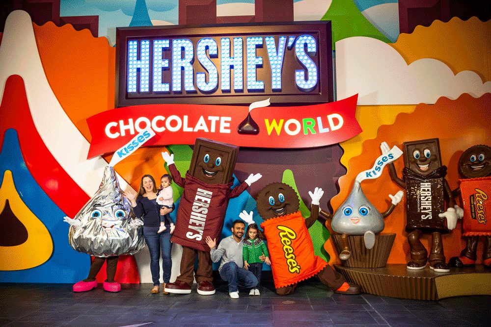 Family with Hershey Characters