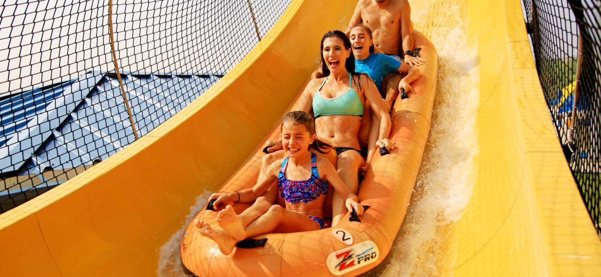 Water World Colorado - family riding Mile High Flyer